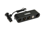 Adaptador de tomada para isqueiro LAMP Multi-Socket 4x 12/24V + 2x USB