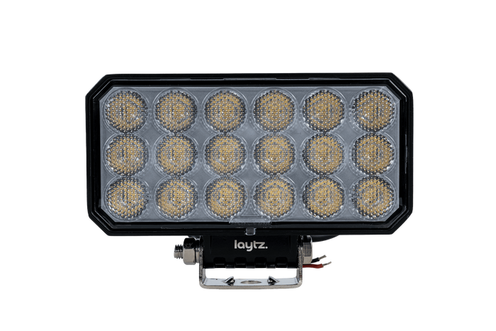 Refletor retangular para lâmpada de trabalho LED LAYTZ LY7305 com 72 LEDs e 7000 lm