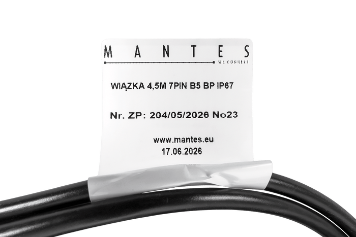 Instalação elétrica MANTES, chicote para reboque de barco de 4,4 m, plugue de 7 pinos, 2 conectores baioneta de 5 pinos