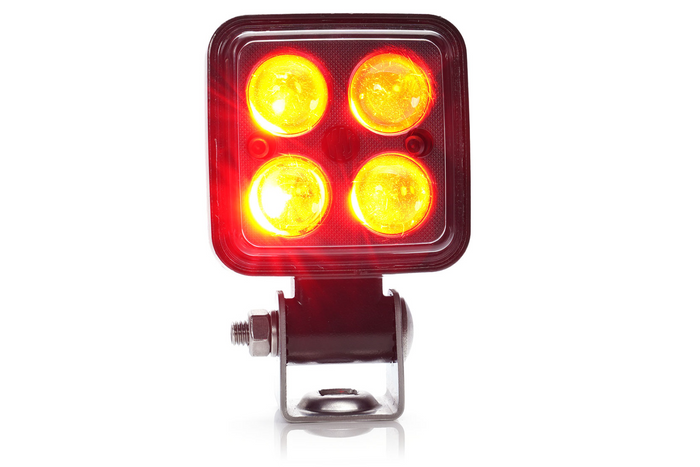 Lâmpada de segurança WAŚ 2244 W267 LED, luz de advertência vermelha