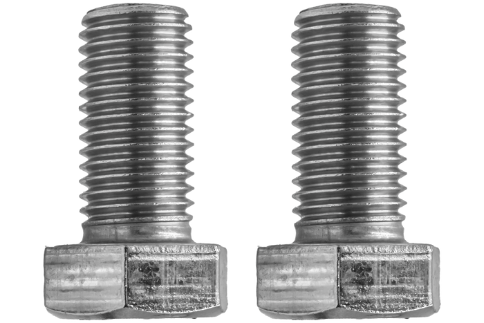 Parafusos e porcas para montagem da roda de suporte DROMET M10x25, conjunto: 2 parafusos e 2 porcas