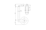 Roda guia com grampo WINTERHOFF ST60-V-255SB+KLE60 400kg 60mm 525-755mm