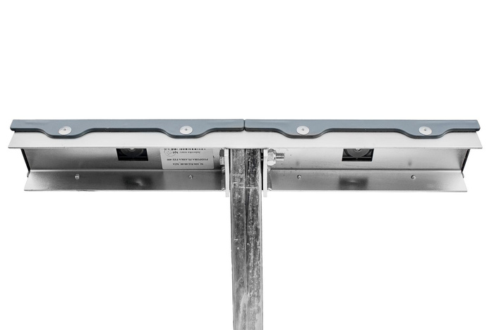 Apoio plano cinza duplo - PZ2 H = 400 mm