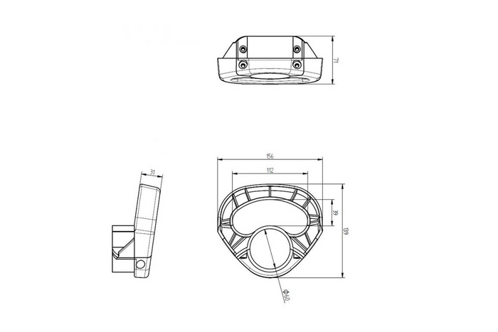 Alça de manobra KNOTT 414005.001 para roda de apoio de 60 mm