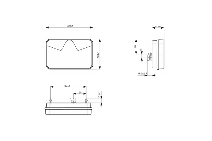 Lanterna traseira ASPÖCK MULTILED V, baioneta 8PIN, 6 funções, esquerda