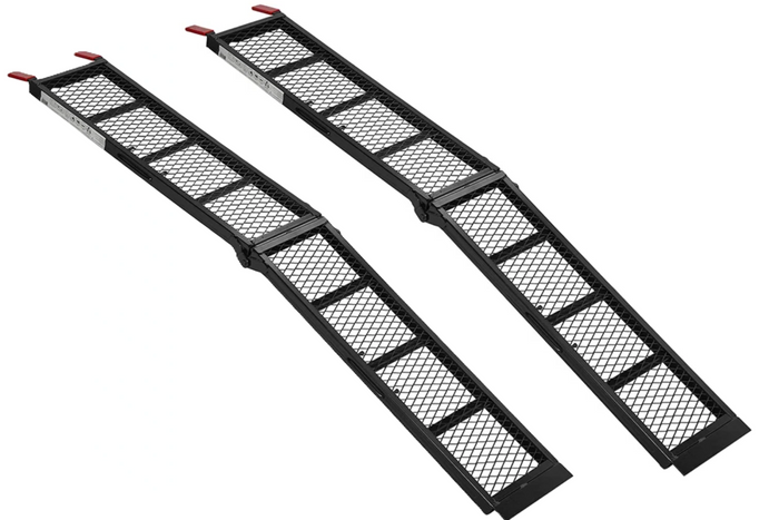 ProPlus 390094 rampas dobráveis de aço para reboques, 203 cm, 680 kg, conjunto de 2
