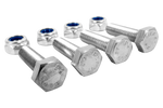 Conjunto de 4 parafusos sextavados M8x30 e 4 porcas autotravantes M8 MARCOPOL classe de parafuso 5.8 DIN933