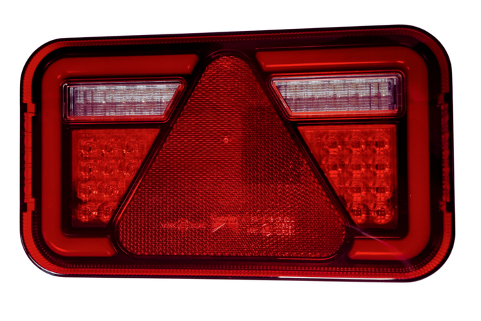 Lanterna traseira ASPÖCK MULTILED IV LED, baioneta 5PIN, 5 funções, esquerda