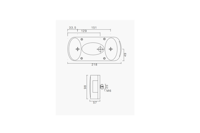 Lanterna traseira ASPÖCK MIDIPOINT II 24-3210-007 baioneta 5PIN 5 funções universal