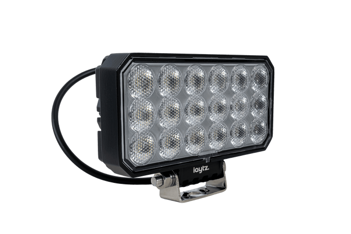 Refletor retangular para lâmpada de trabalho LED LAYTZ LY7305 com 72 LEDs e 7000 lm