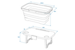 Cesta de piquenique com tampa ProPlus 370315, cesta dobrável com função de mesa, 20L