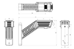 WAŚ 2554P W297.4.1 Luz de sinalização lateral direita em LED no braço